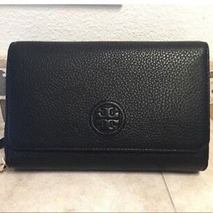 Tory Burch bombe flat wallet black